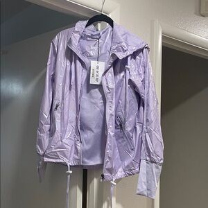 Zyia Lilac Shine Bomber Jacket with hood